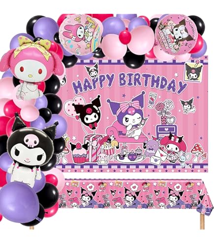 Toyland® 56 cm (22 Zoll) Folienballon in Form einer Kuromi-Figur von Hello Kitty – Partyballons für Kinder