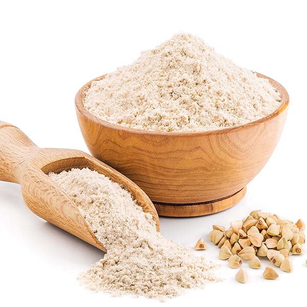 YUPIK ORGANIC GROUND BUCKWHEAT FLOUR 2.2 LB (35.2 OZ), USDA CERTIFIED, GLUTEN-FREE, RAW, VEGAN, KOSHER, NON-GMO, FINELY GROUND, IDEAL FOR BAKING, BATTERS, & COOKING