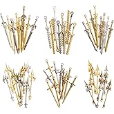 Wowagoga 60 Pieces Swords Charms for Jewelry Making Swords Bookmark Mini Swords Pendants Antique Swords Keychain for DIY Necklace Bracelace (Bronze, Sliver, Gold)