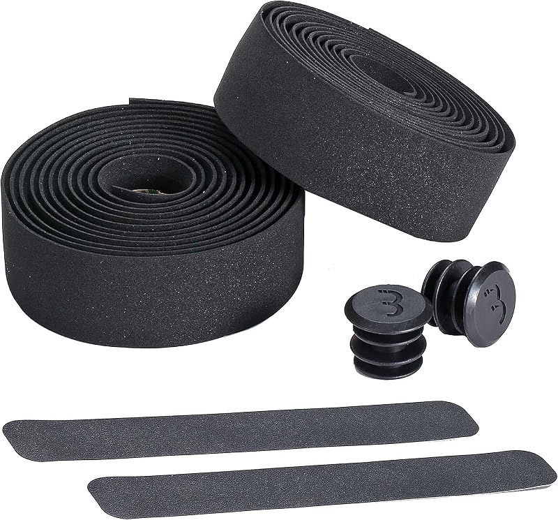 BBB RaceRibbon BHT-01 Black Handlebar Tape with Plugs 200 cm 3 cm