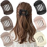ANGSTUEM Flat Hair Clips for Women, 6 Pack Flat Claw Clip Non-Slip Grip For Thick Thin Hair, Comfortable Stylish – Perfect for Everyday Styling Shopping (Multicolor)