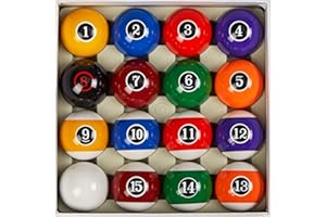 Collapsar Deluxe 2-1/4" Billiard Pool Balls Marble-Swirl Style Billiards Ball Complete 16 Ball Set (Several Style Available)