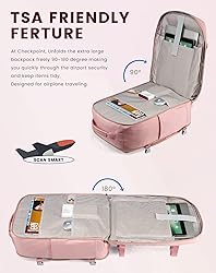 LOVEVOOK Travel Backpack Women, 17 Inch Carry On