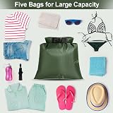 ZAVAREA Waterproof Dry Bag Set 5Pcs 1.5L 2.5L 3.5L 4.5L 6L Kayak view 5