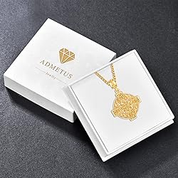 ADMETUS Gold Celtic Cross Necklace Sterling Silver