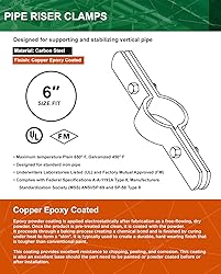 Highcraft DMST-FD06 Riser Clamp Vertical Pipe