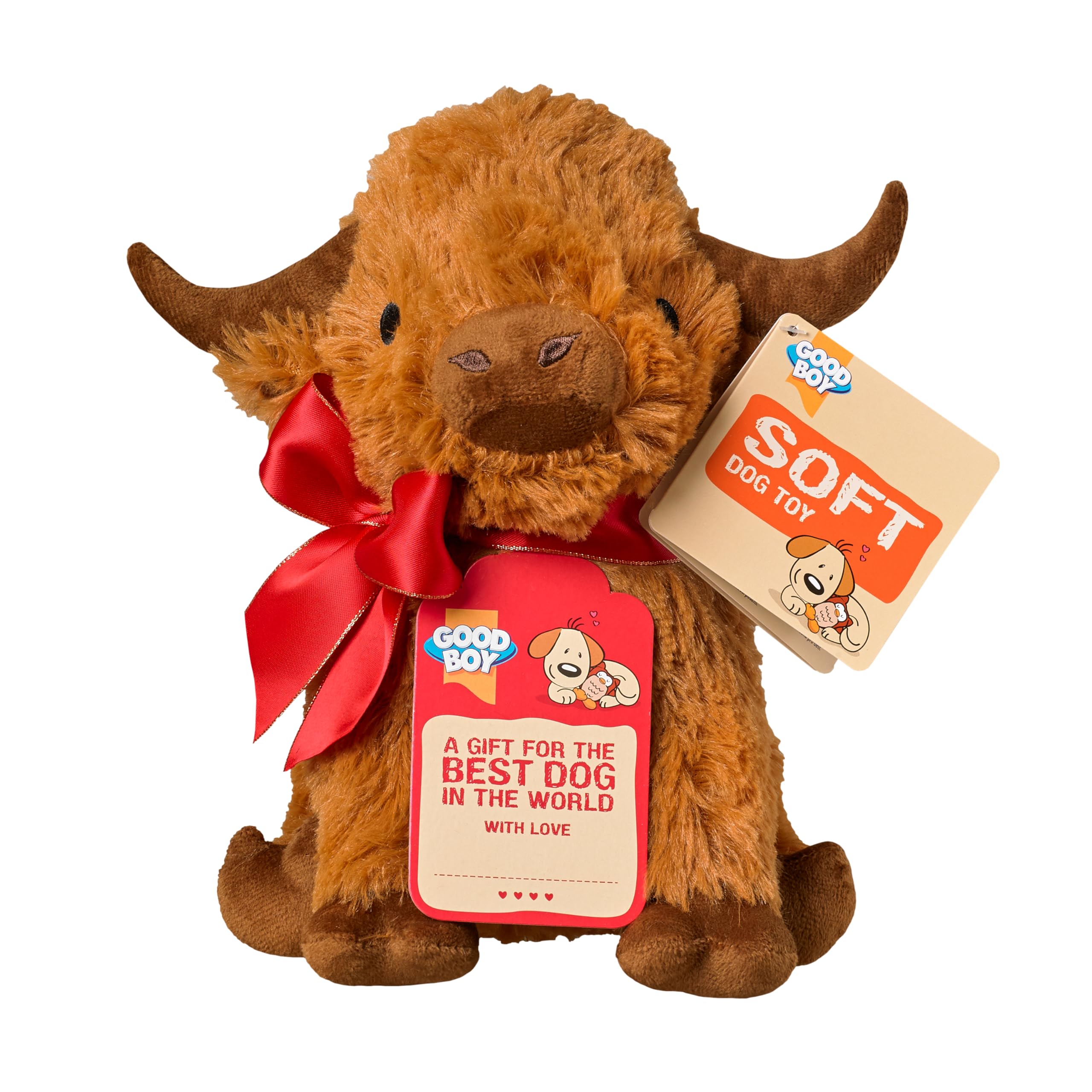 Good Boy Gifting Dog Toy Softy Highland Cow