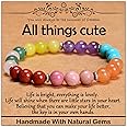 CHCCOYE 8mm Natural Healing Gemstone Bracelet Handmade Yoga Stretch Elastic Bracelet Stress Relief Crystal Jewelry for Men and Women (8mm All things cute)