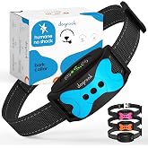 Dogrook Humane No Shock Rechargable Beep &amp; Vibration Bark Collar for Dogs | Rechargeable anti-bark collar uses beep and vibration without shock for small, medium, and large dogs from 12 to 110 lbs