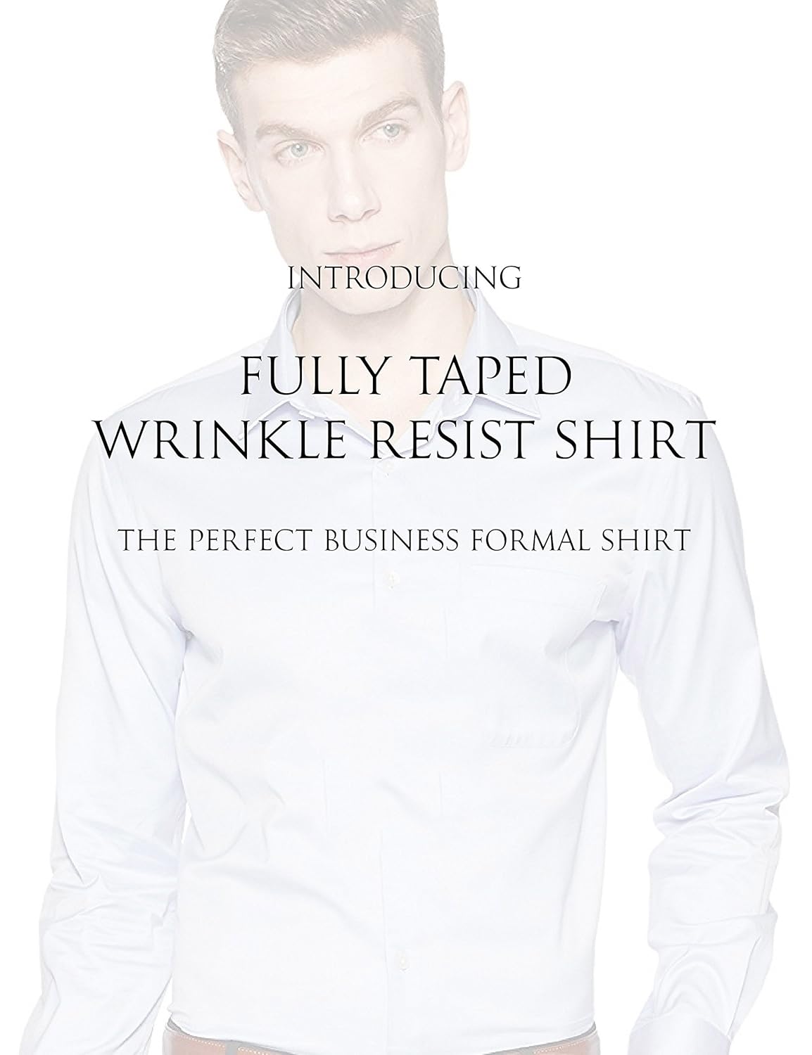symbol amazon brand men's wrinkle resistant fully tape slim fit shirt