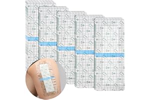 GOTOHERE Waterproof Incision Bandages for Large Wounds Knee Hip Replacement Adheisve Island Dressing Bandaid Tape Post Surgical Shower Protector, No Glue On Center 4 X 12 Inch (Pack 0f 25)