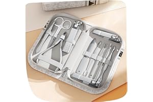 Wesdut Manicure kit for Women – Nail Clippers, Cuticle Trimmer, Tweezers, Metal File, and Travel Case – Professional-Quality Tools for Home, Travel, or Gift Use