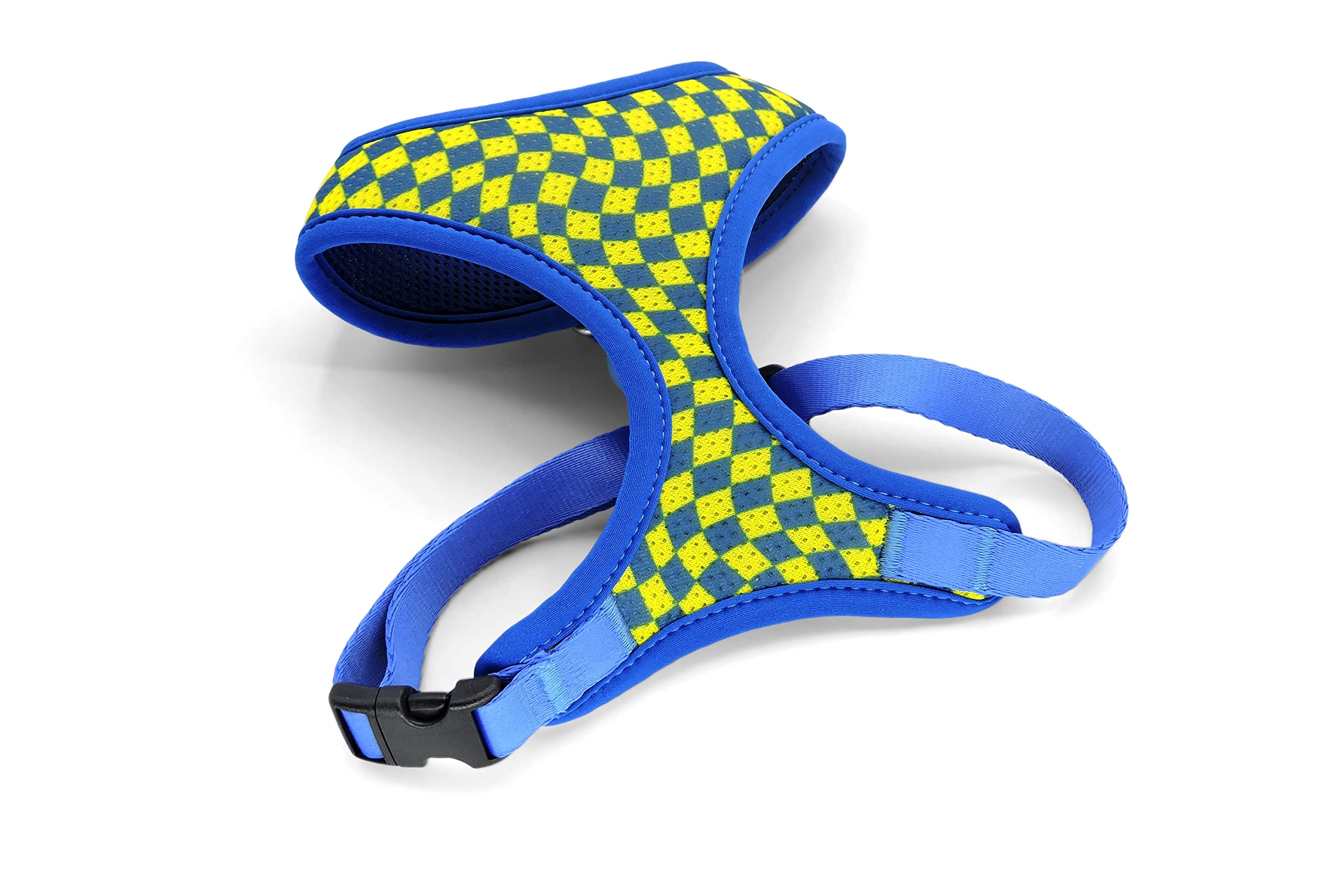 MORSO® Air Mesh Breathable Harness for Small Dogs, Yellow and Blue, Size XS