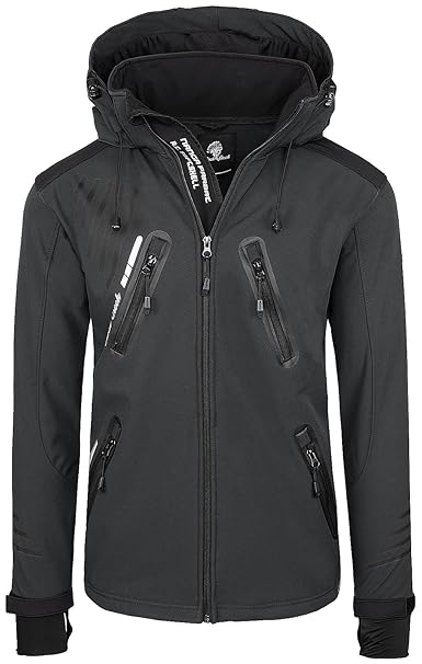 Rock Creek Herren Softshell Jacke Outdoorjacke Windbreaker Übergangs Jacke H-140 S-4XL