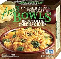Amy's Frozen Meals, Pasta Bowl, Broccoli and Cheddar Cheese Bake, 9.5 oz | Gluten Free