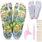 Worive Reflexology Socks with Tools, 2 Pairs Foot Massage Socks Acupressure