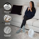 CUQOO 2KW Fan Heater and Cooler with Thermostat 2 Heat Settings White view 5