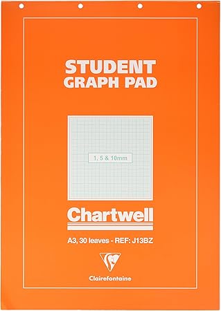 clairefontaine chartwell graph pad 15 mm 10 mm a3 50 sheets