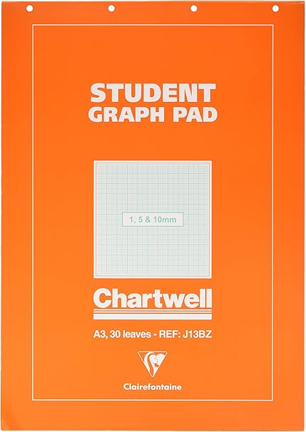 clairefontaine chartwell graph pad 15 mm 10 mm a3 50 sheets