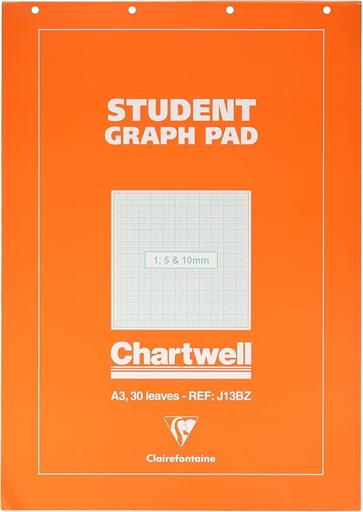 clairefontaine chartwell graph pad 15 mm 10 mm a3 50 sheets
