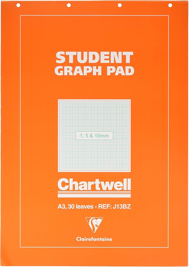 clairefontaine chartwell graph pad 15 mm 10 mm a3 50 sheets