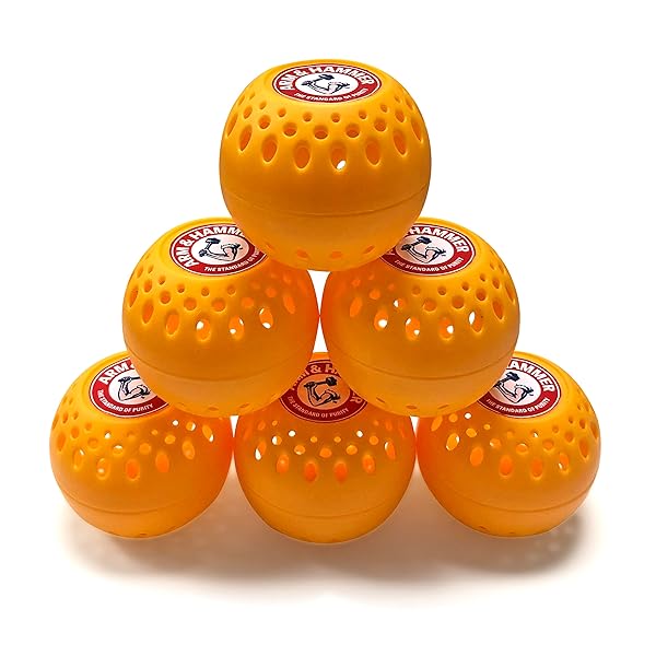 ARM & HAMMER ODORBUSTERZ® ODOR ELIMINATOR BALLS, CLEAN BURST, 6 COUNT – BAKING SODA ODOR CONTROL FOR CLOSETS, DRAWERS, HAMPERS & SMALL SPACES