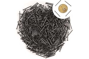 newlng 500PCS Small Nail Round Head Tiny Nails String Art Nails Hand-Made Hardware Accessories Fasteners Mini Nail 1.5mm X 25mm/0.06"X1"(DXL) Black