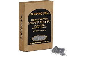 PuranGuru Nattu Mattu Thiruneeru Vibhuti Powder | 50g/1.76 oz | Non-Fragrant Holy Sacred Ash | Vibhooti Bhasma | Tripundra Tilak | Third Eye Ajna Chakra Forehead Tikka | Hindu Puja Ceremonial Mark