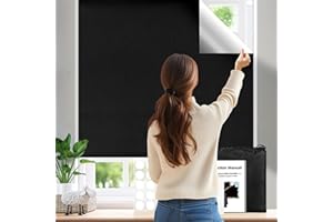 Keeswin Blackout Blinds Curtains for Bedroom, 39 x 57 Inch Portable DIY Blackout Shades Stickers, No Drill Blinds for Window, Baby Nursery, Bedroom and Travel