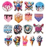 XQNB Cute Shoe Charms for Clogs Sports Decoration Party Gift | Soft waterproof PVC baseball themed shoe charms 17PCS with 3D design, perfect sports party favor gift for clogs decoration