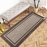 PURRUGS Dirt Trapping Door Mat 24" x 60", Non-Slip Machine Washable Entryway Rug, Entrance Mat, Indoor Front Door Mat, Super Absorbent Entry Rug for Muddy Shoes & Paws, Beige & Grayish Brown