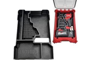 Tidy Tool Insert for Milwaukee M18 FUEL 1/4" Hex Impact Driver 2953-20 – Packout Compact Organizer 48-22-8435 Liner – 68 Bit 