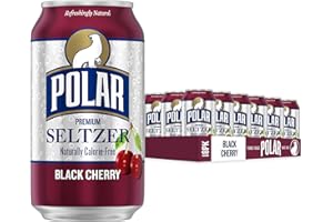 Polar Seltzer Water Black Cherry, 12 fl oz cans, 18 pack