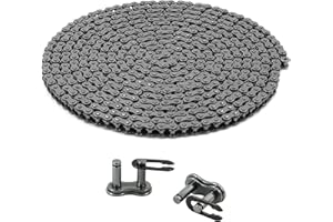 CHR PRECISION IN DETAIL CHR #25 Roller Chain - 10FT | 479 Links + 2 Free Connecting Links | 1/4" Pitch Carbon Steel Chain | Roller Chain for Bikes, Go-Karts, Bicycles & Machinery | ISO 9001-2000 Certified