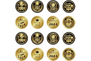 DISJOURNEY 112pcs Graduation Candy Stickers Class of 2024 Round Candy Sticker Chocolate Candy Labels Stickers Congrats Grad Stickers for Envelope Seal Cards Gift Wrap Graduation Party Decorations