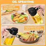 Nepfaivy 2 in 1 Oil Spray Bottle - 470ml Glass Dispenser & Sprayer view 2