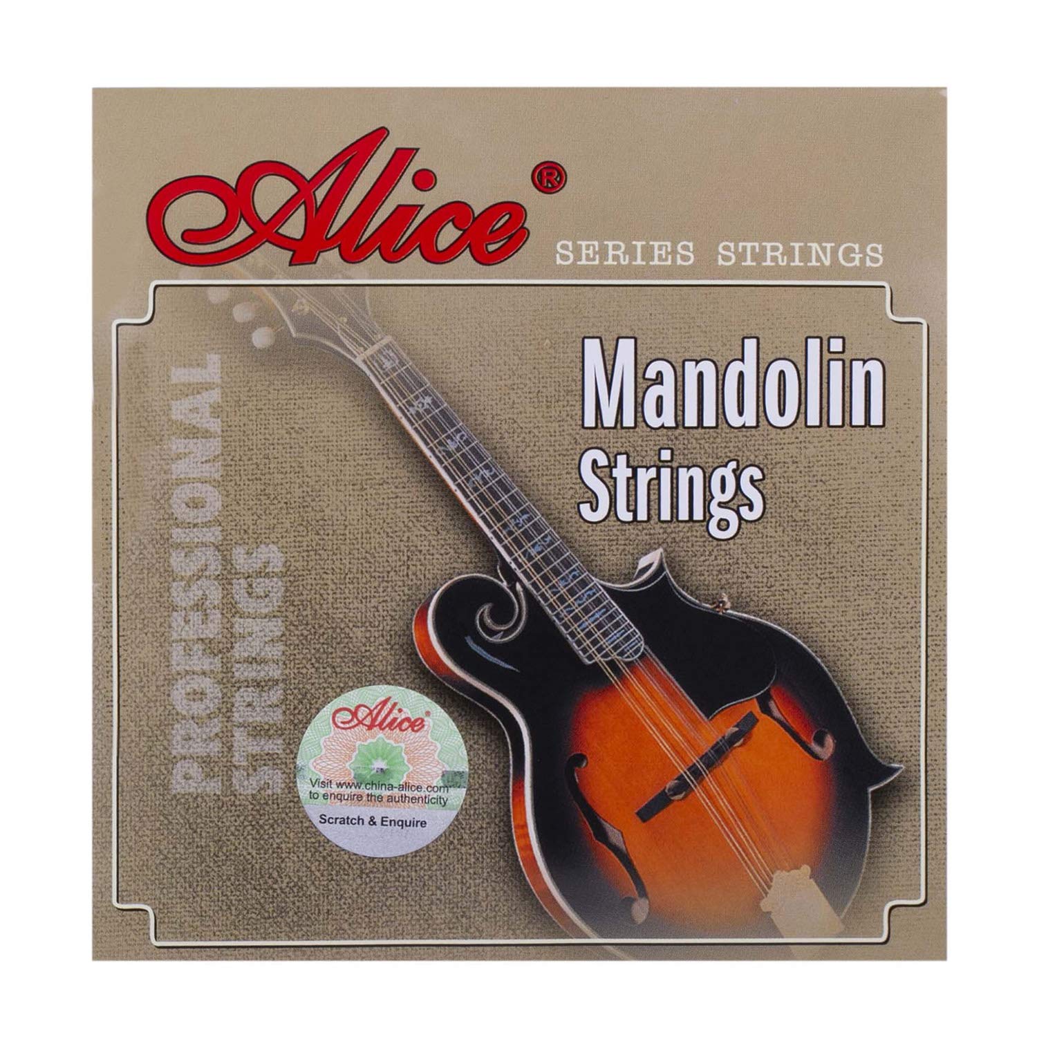 Mandolin Strings, Alice 3 Pack Mandolin 4 String Silver-Plated Copper Alloy with Anti-Rust Coating, Loop End, Light Gauge 10-34 (AM03)
