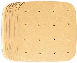 Air Fryer Liners, Unbleached Parchment Paper (6.5 x 6.5 In, 200 Pack)