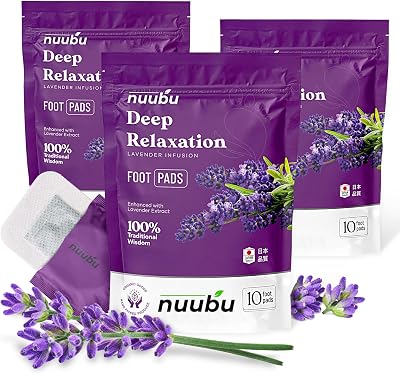 Nuubu Lavender Foot Patches 30 Pcs Natural Foot Pads