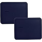 Pyrex 7212-PC 11 Cup Blue Food Storage Replacement Lid (2-Pack) - Made in USA