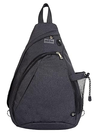 Lucerne Rustic Canvas Town Handcrafted Cross-Body Backpack (Grey)