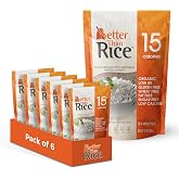 Better Than Pasta Organic Shirataki Rice &ndash; USDA Organic, Zero Net Carbs, Keto &amp; Diabetic Friendly, Gluten-Free, Wheat-Free, Low-Calorie, Plant-Based, Non-GMO, No Odor, Ready-to-Eat Konjac Noodles &ndash; 14oz (Pack of 6)