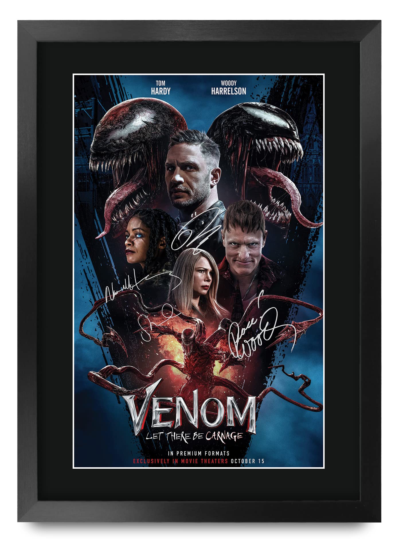 HWC Trading Venom 2 Gifts Printed Poster Signed Autograph Picture for Movie Memorabilia Fans - A3 Framed