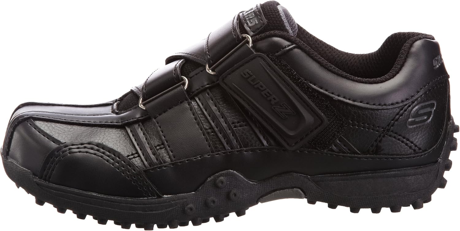 skechers boys urban track ii rage velcro shoes black