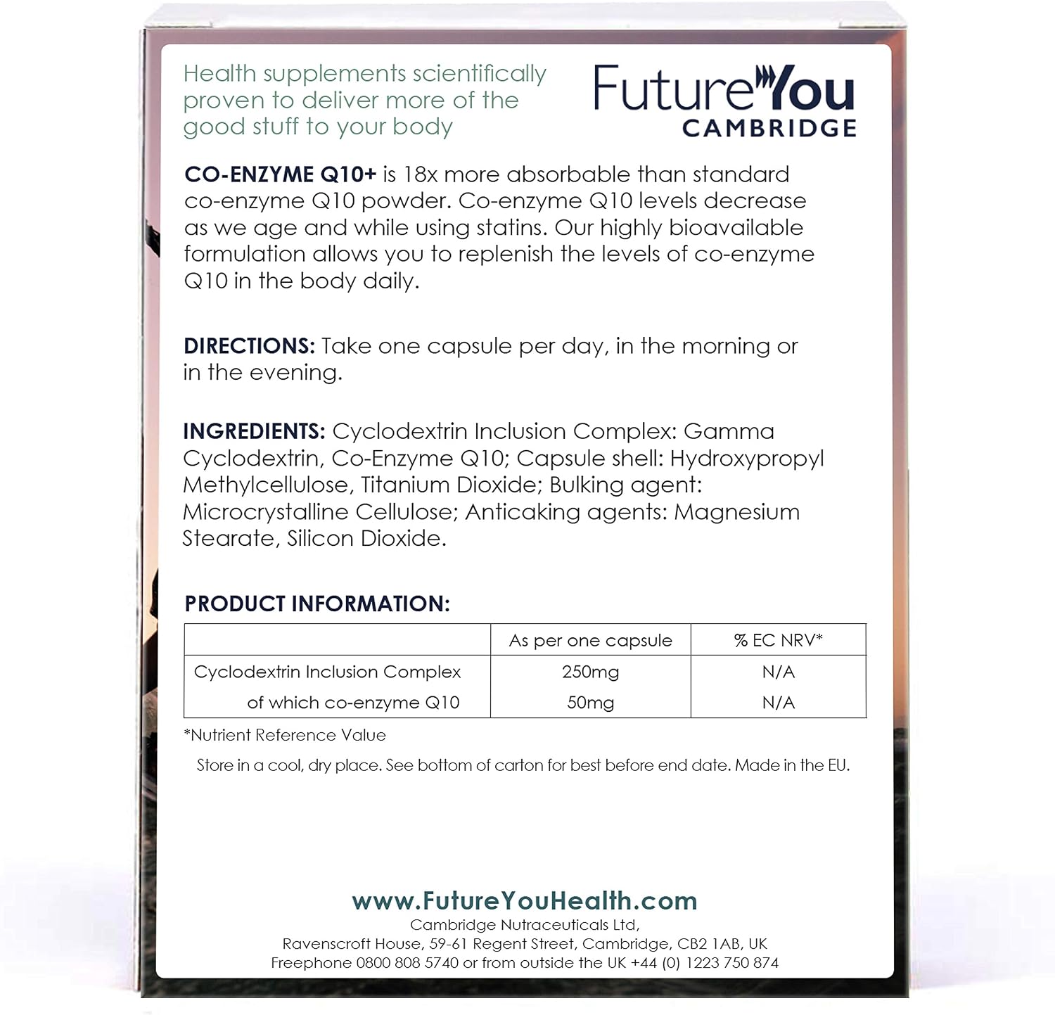 FutureYou Co-Enzyme Q10+ (28 Capsules), 9X More Absorbable Than CoQ10 Powder - Image 3
