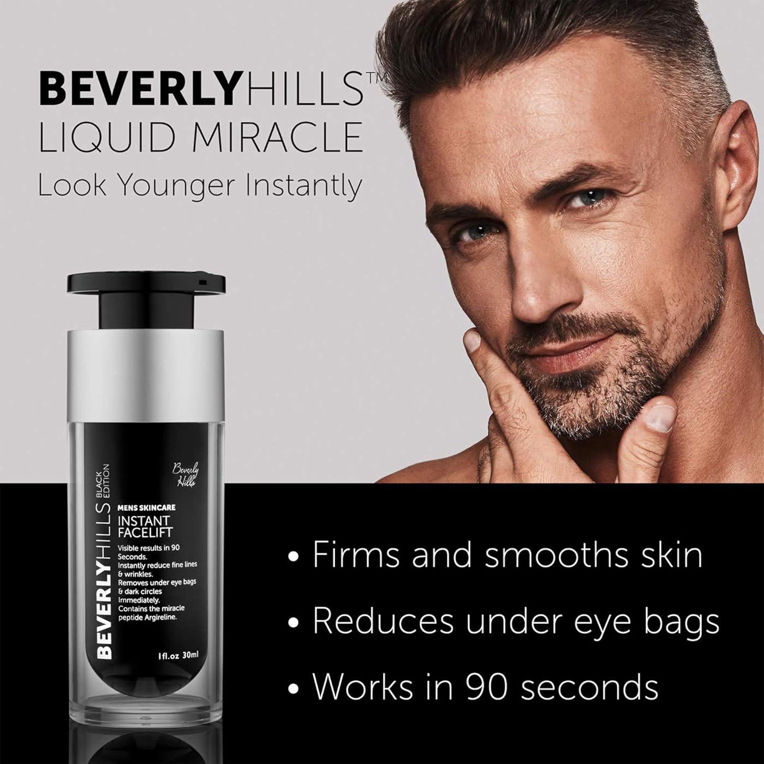 Beverly Hills Men's Instant Facelift & Eye Tuck Serum, 30 ml (Pack of 1) - Image 3