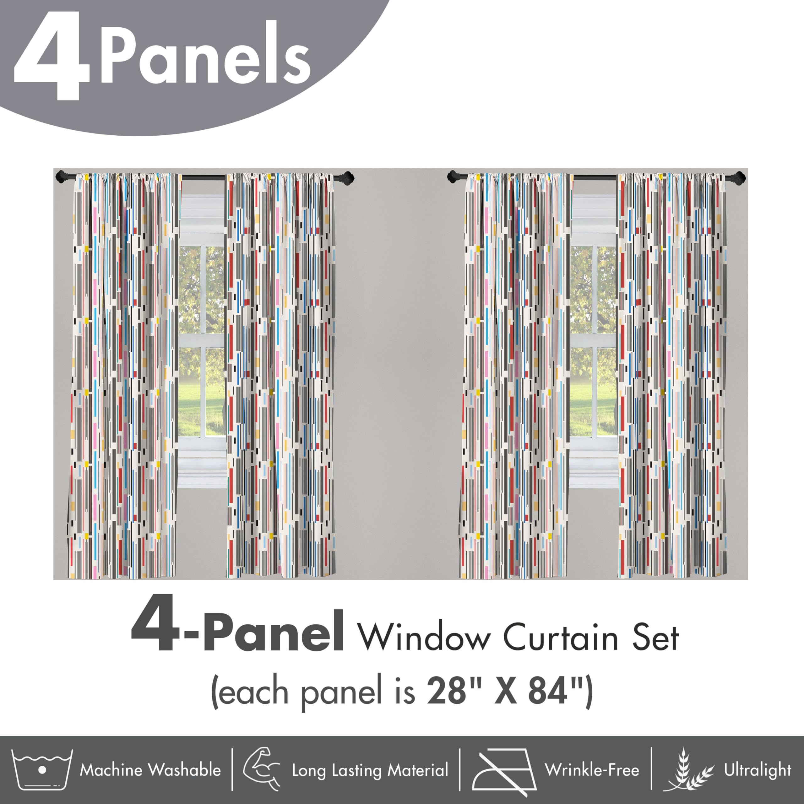 Ambesonne Abstract Window Curtains Pack of