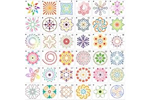 CH HAICHENG 36 PCS Reusable Mandala Stencils for Painting Rocks Wood Canvas Fabric Glass Pottery Art Projects