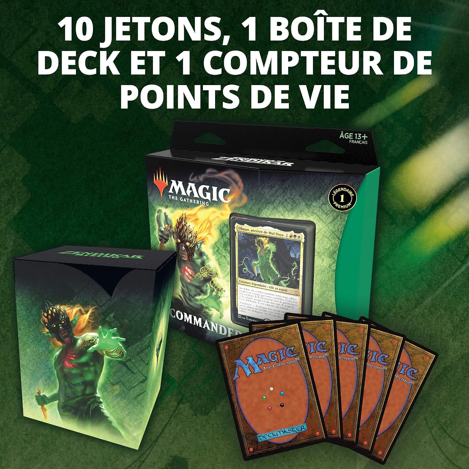 Bundle Magic: Zendikar Renaissance – 10 Boosters Draft + 40 Terrains Illustrés (20 Premium), Compteur Spindown Et Carte Promo