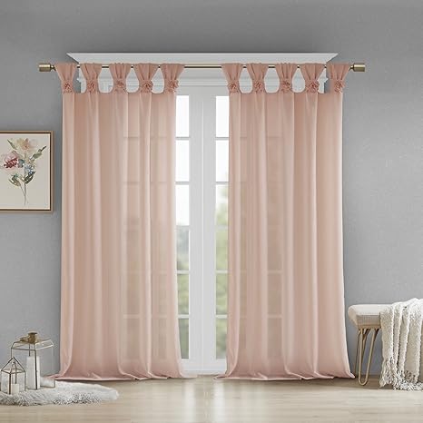 Buy Ph 1 Piece Light Peach Pink Curtains 1 Panel 50 W X 63 L